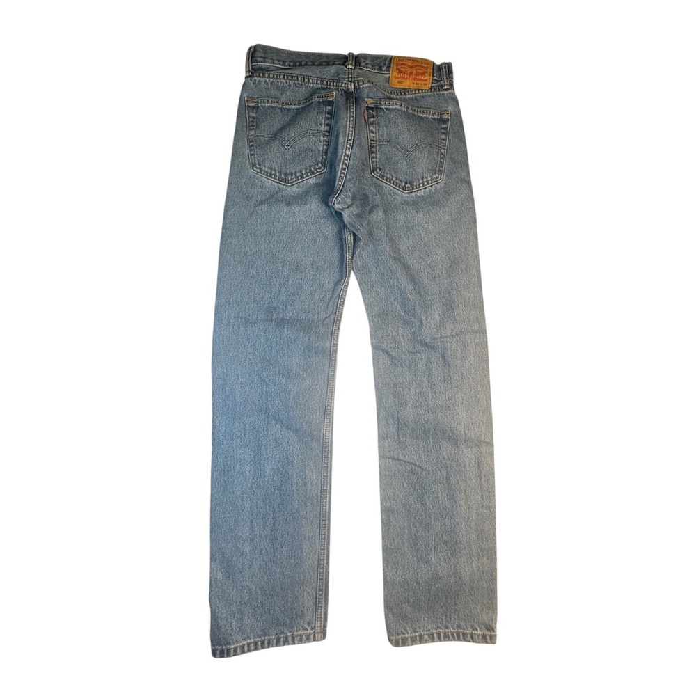 Levis 505 Regular Fit Straight Leg Jeans Mens 31x34 Medium Wash Blue Denim - Picture 3 of 10